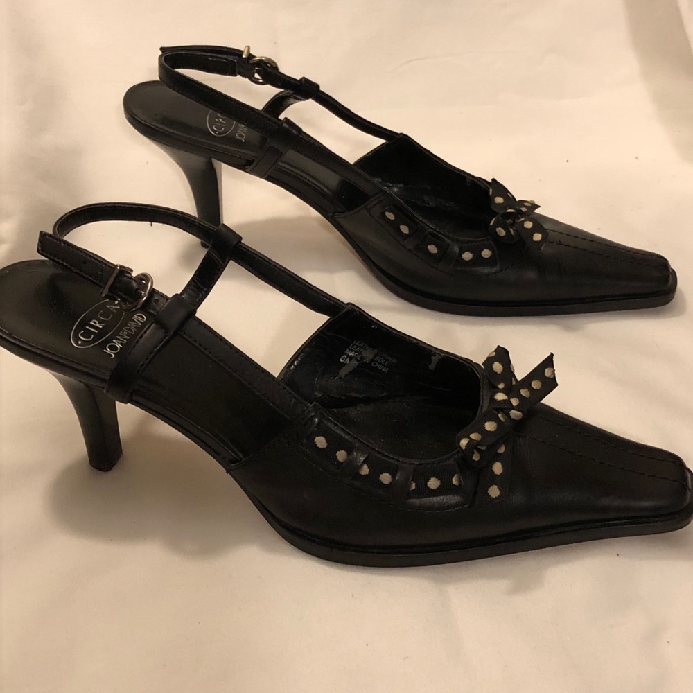 Circa Joan & David polka dot slingbacks